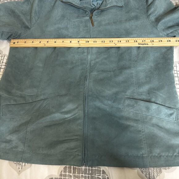 Vintage Koret Polyester Suede green jacket women’s medium. - Picture 8 of 12